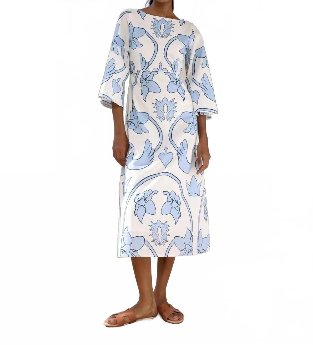 NEW BEYOND BY VERA camelia dress in blue
